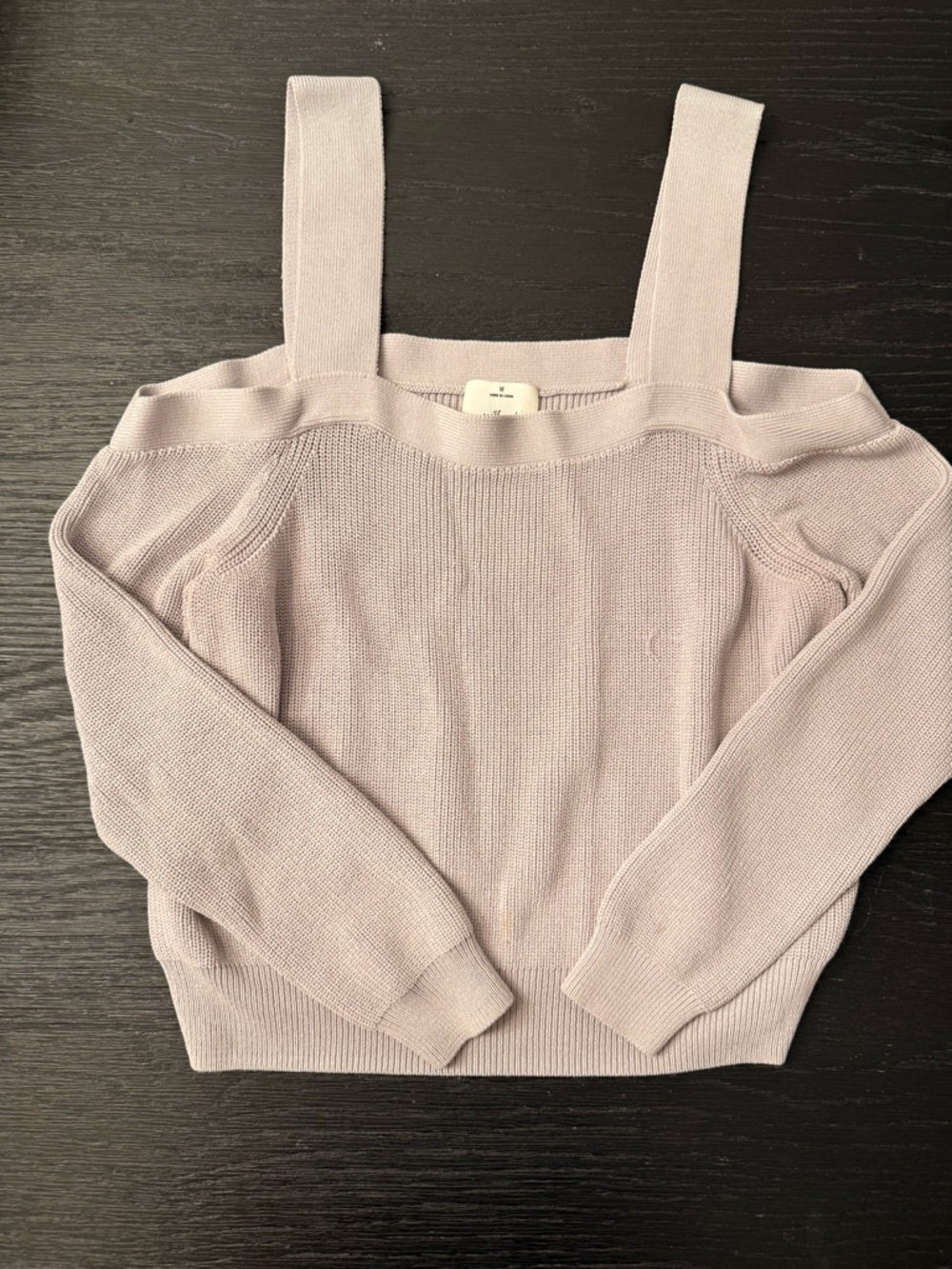 Wilfred Off-the-Shoulder Knit Sweater in Light Mauve